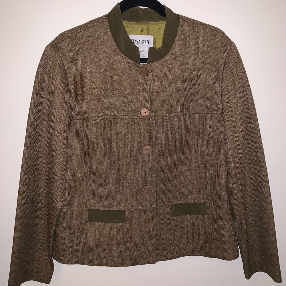 Vintage Plaza South Olive Blazer